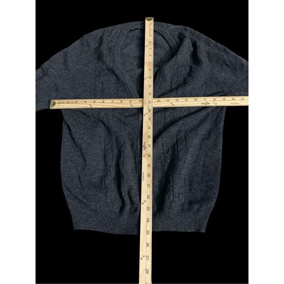 Vintage 70s Jaeger Grey Lambswool, Cashmere, and camel hair Cardigan Sweater Siz - Picture 5 of 10